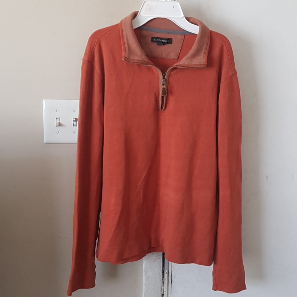 Zip up crew neck